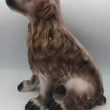 Vintage painted ceramic cocker spaniel dog statue 27 cm