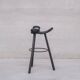Set of Three Stained Blackened Mid-Century 'Marbella' Bar Stools