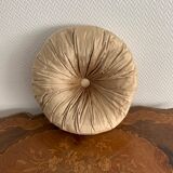 Coussin velours rond lamé or