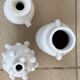 Set de 3 vases vintage blanchis