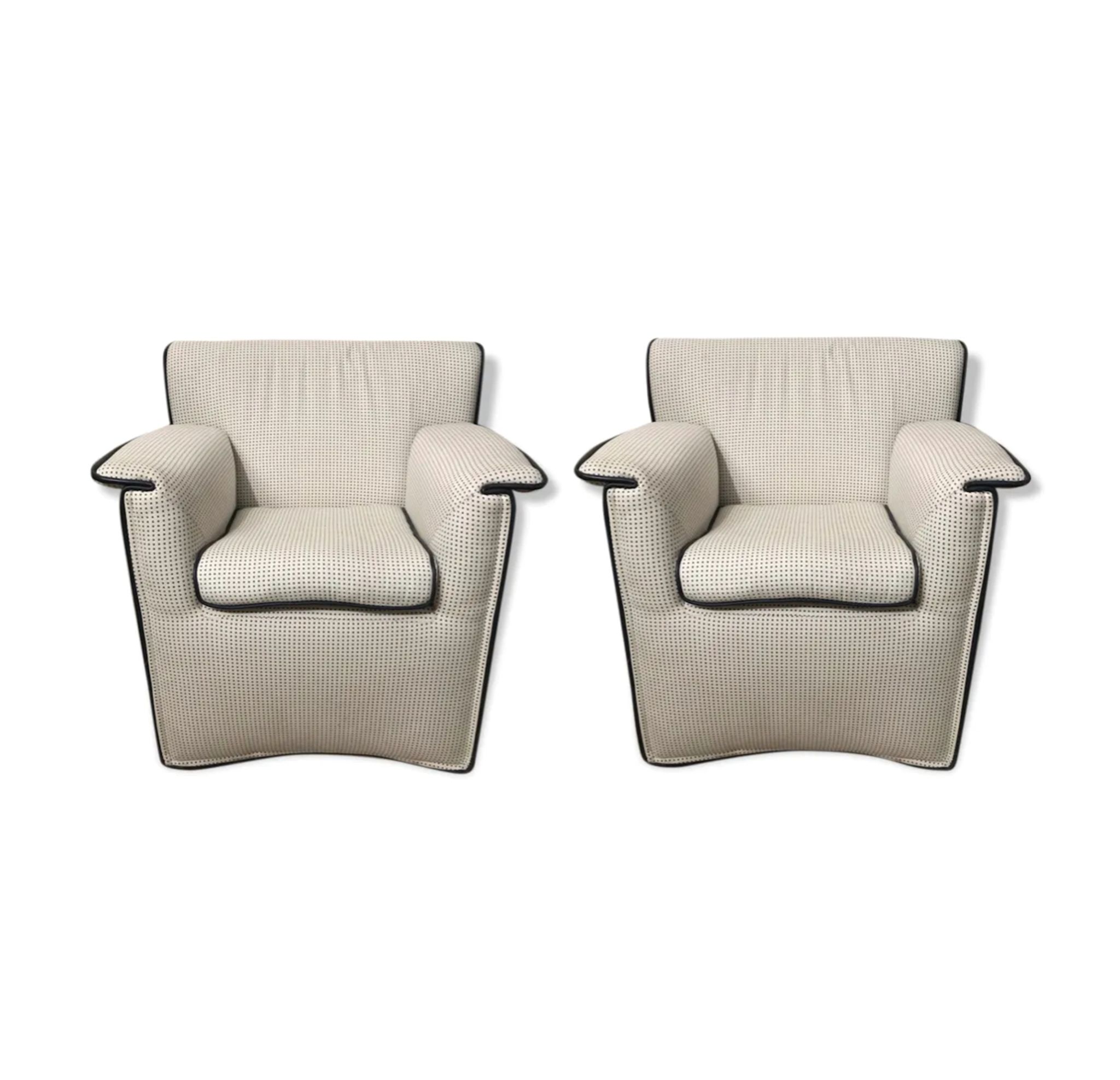 Pair of armchairs Laurianetta Afra and Tobia Scarpa, B&B Italia 1978