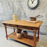 Antique drapers table side table kitchen island oak