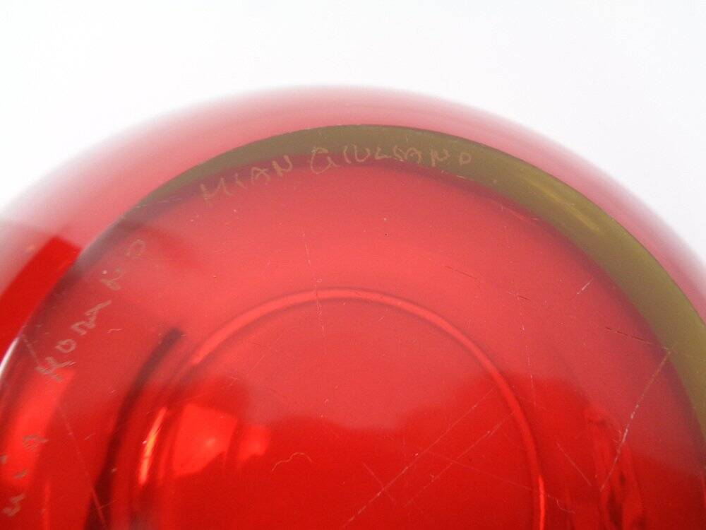 Large Formia Murano Glass Bowl by Mian Giulano, Italy, 1960s