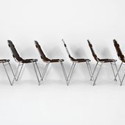 Set of 6 "Les Arcs" Chairs by Charlotte Perriand, 1960s