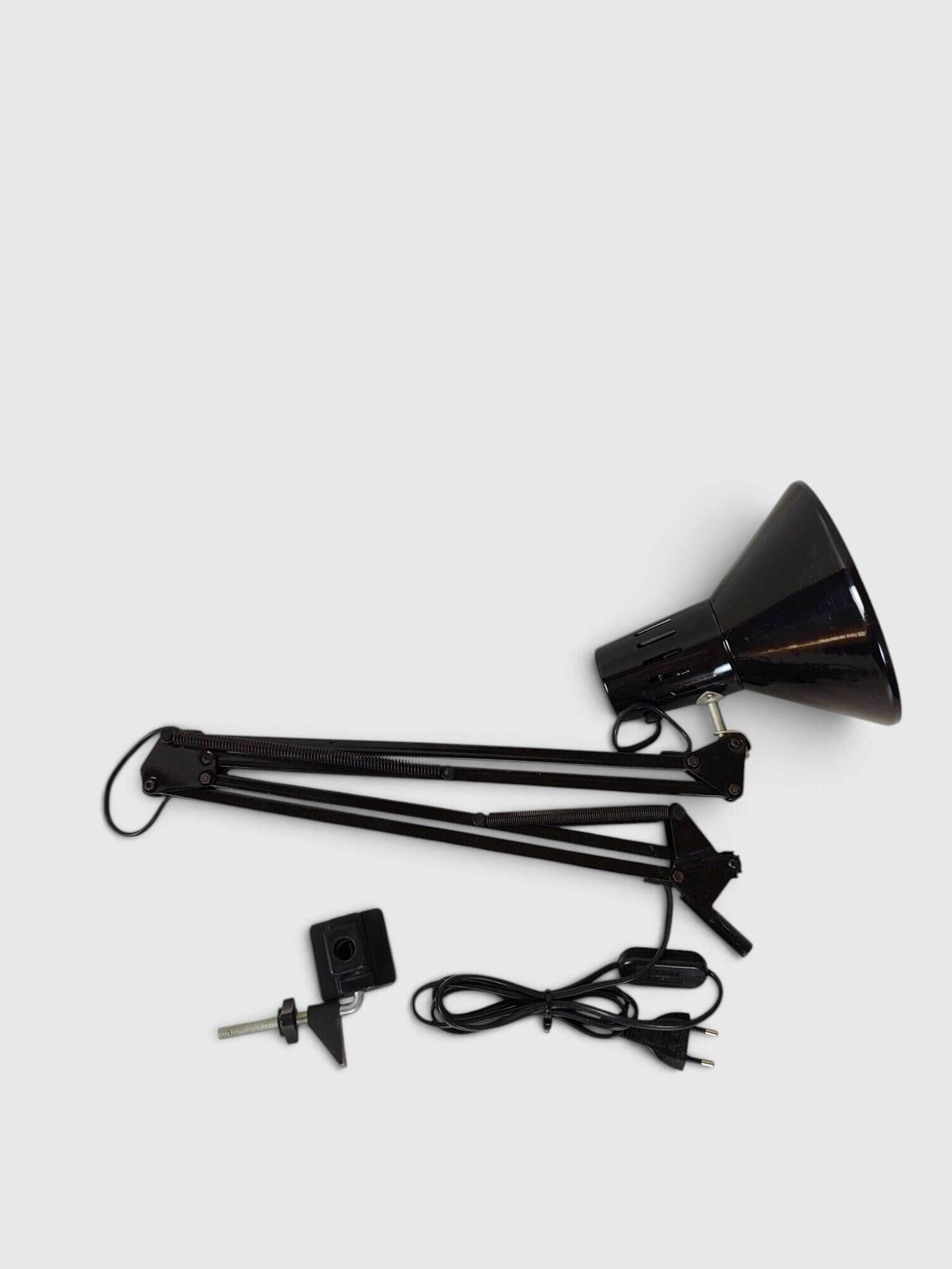 Black articulated architect lamp Mathias SA, industrial style – 1980s