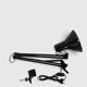 Black articulated architect lamp Mathias SA, industrial style – 1980s