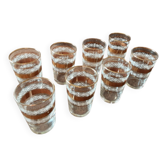 Lot of 8 old glasses