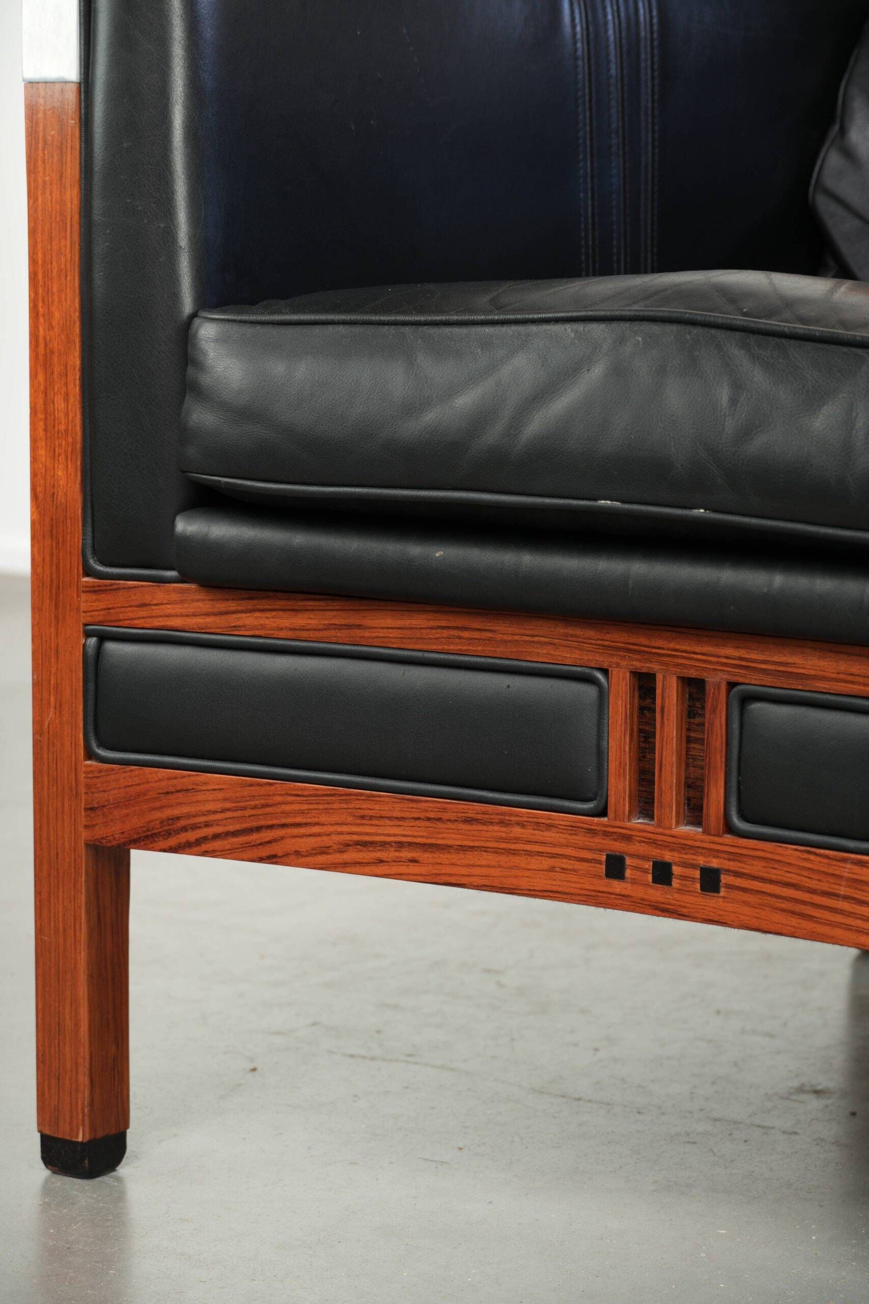 Stylish cowhide Art Deco design armchair
