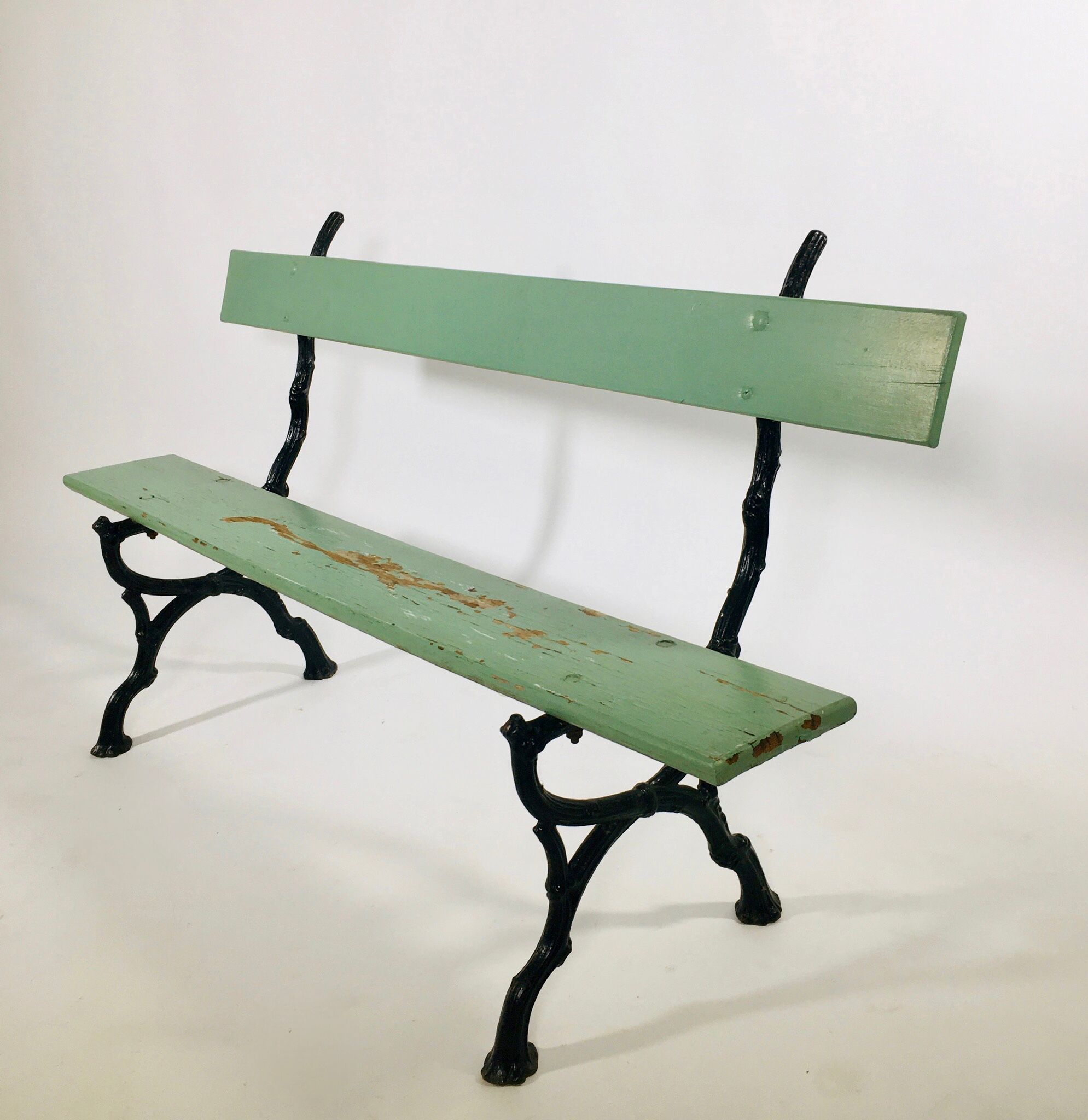 Former cast-iron garden bench, France