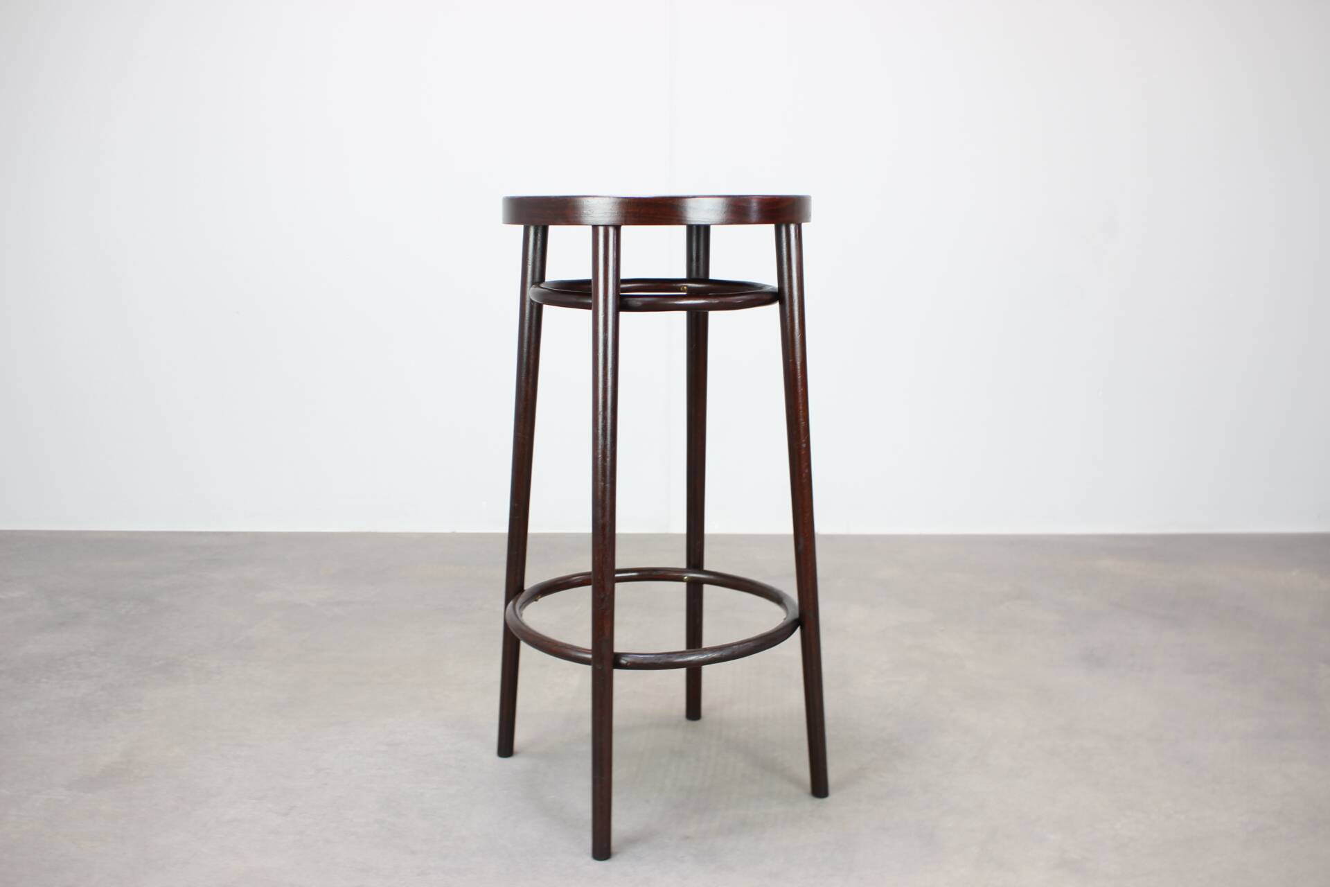 1920s bent beech piano stool, Czechoslovakia