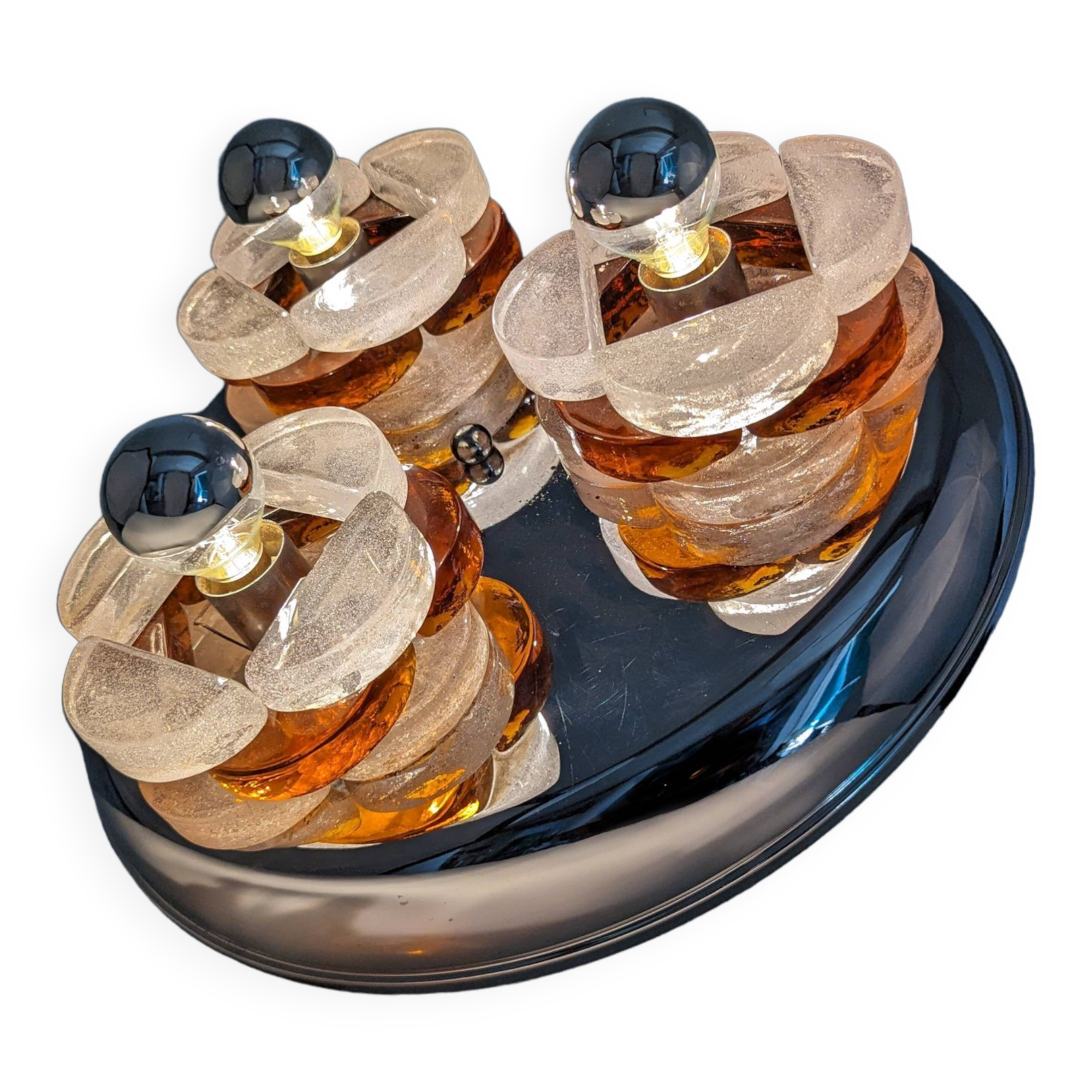 Murano glass ceiling lamp by Albano Poli for Poliarte 1970s