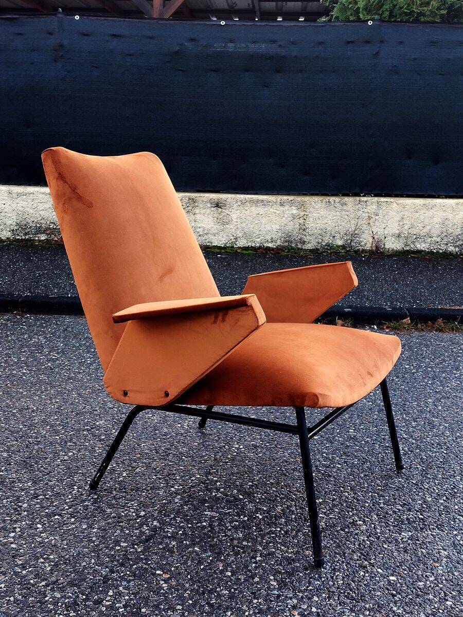 Fauteuil vintage moderniste restauré