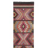 Vintage Turkish Oushak Handwoven Rug 78x365 cm
