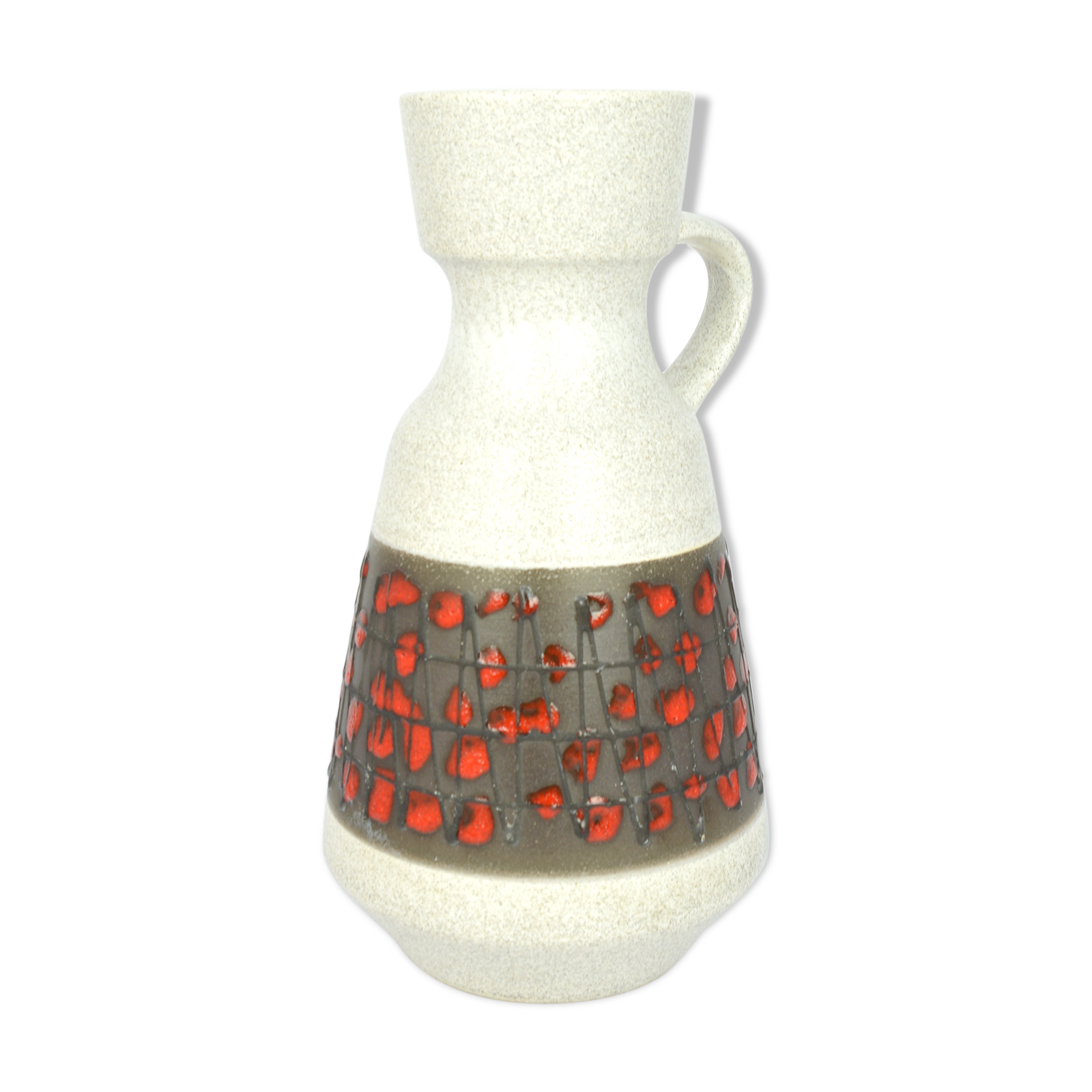 Ceramic vase with an ear U-Keramik 303/25, Germany in the 1960s