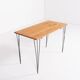 Paire de tables en pin massif et acier noir, Suède 1960