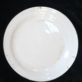 Set of 2 Plates in Faience de l'est pink red 19th LUNEVILLE / ST CLEMENT