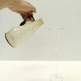 Straw Colored Murano Glass Pitcher Vase attr. to Vittorio Zecchin, Italy