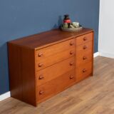 Retro Teak 1960s Stag 8 Drawer Chest Of Drawers Sideboard