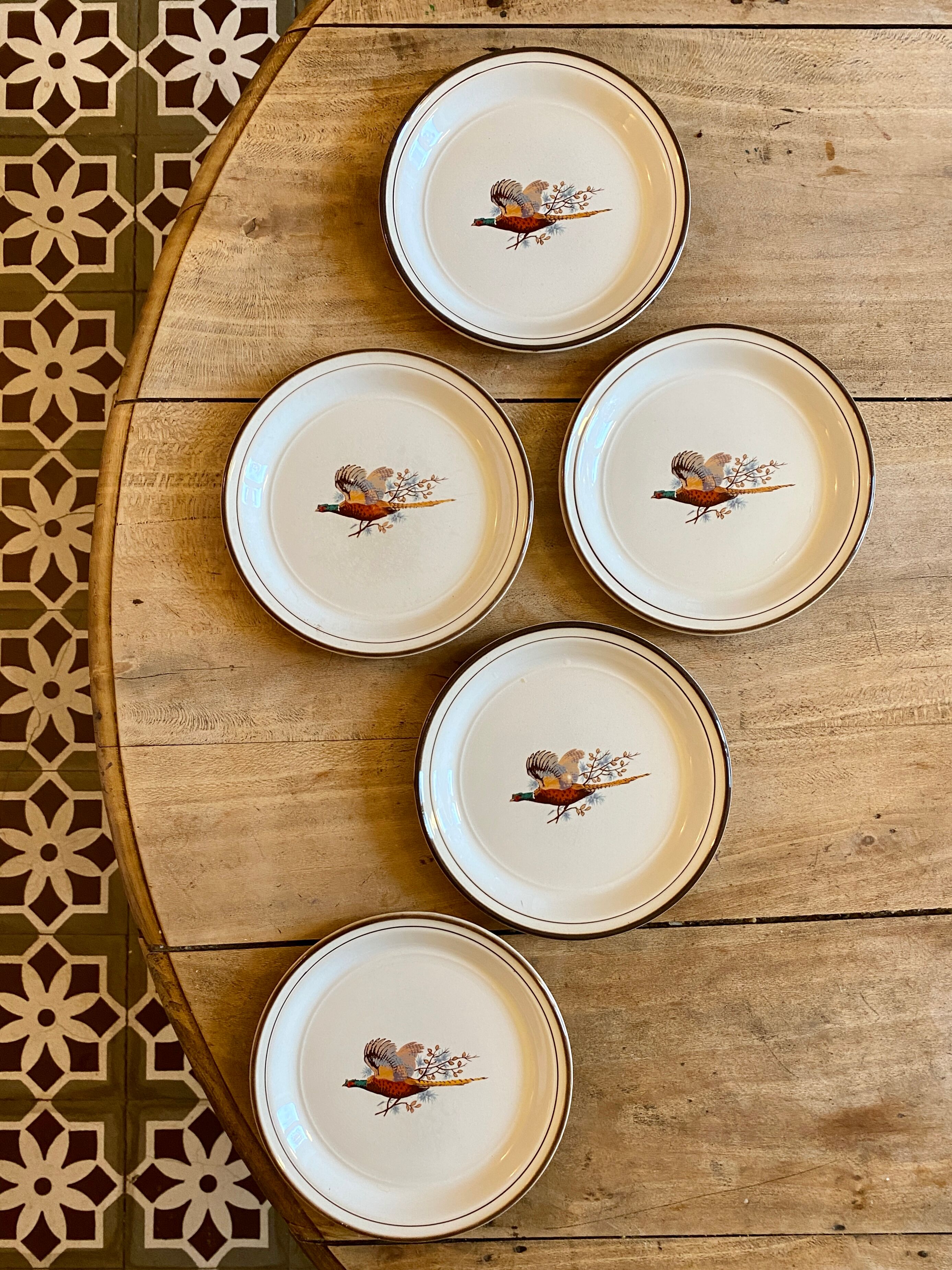Set of 5 vintage plates
