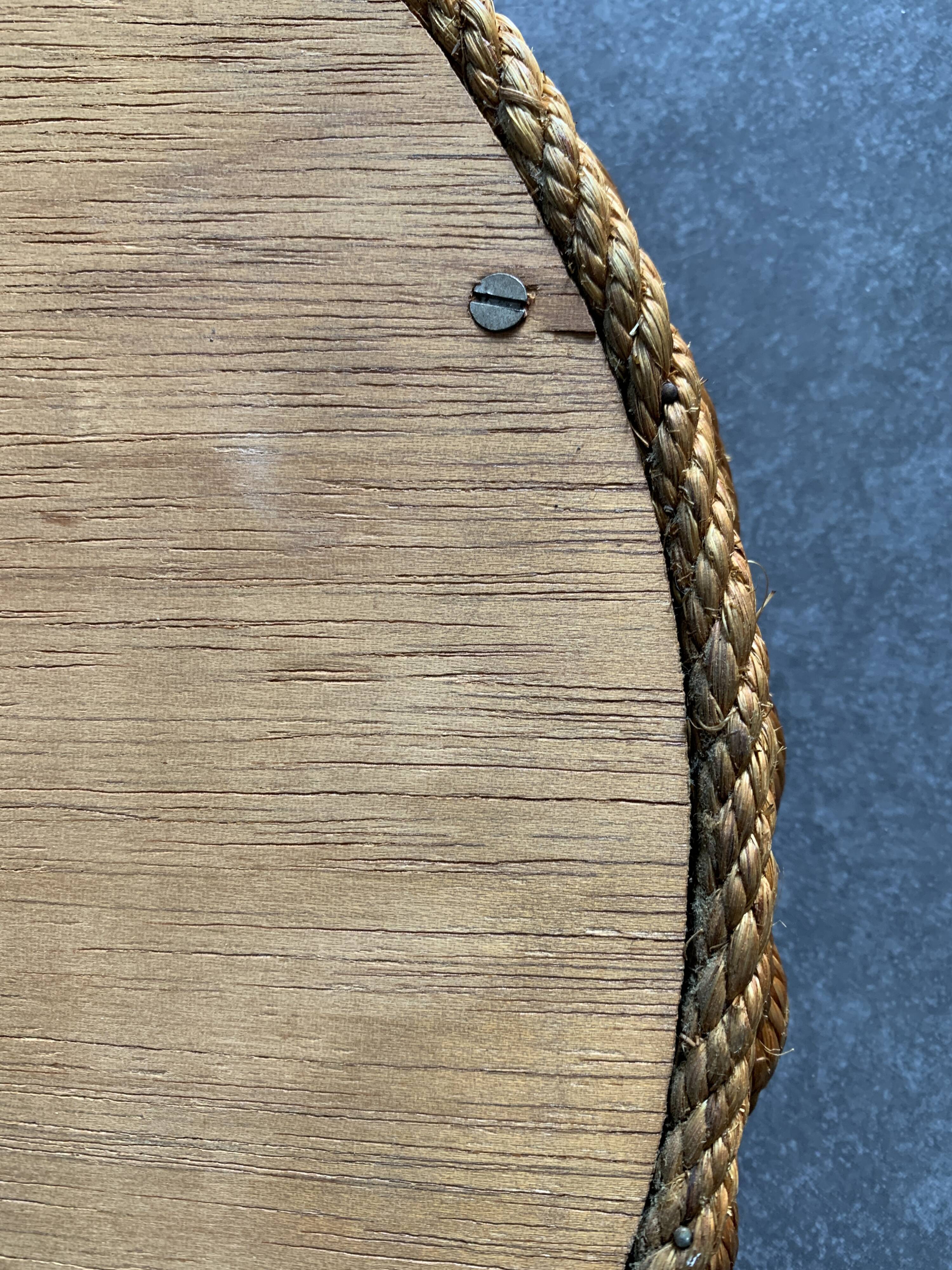 Design mirror in braided rope, 1960