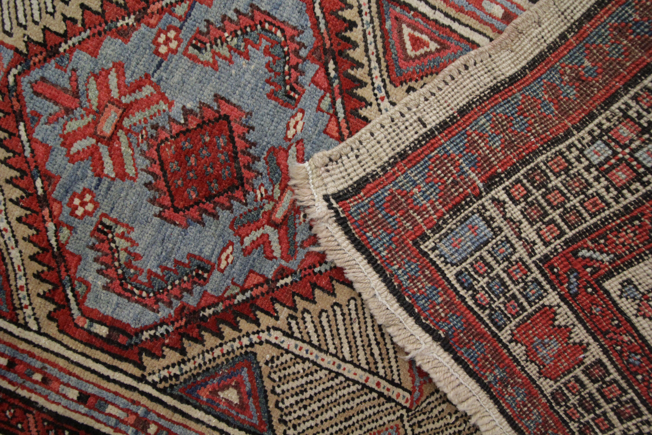 Antique handmade persian wool sarab rug- 166x102cm