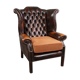 Chesterfield armchair with armrests