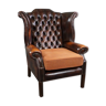 Fauteuil Chesterfield à accoudoirs