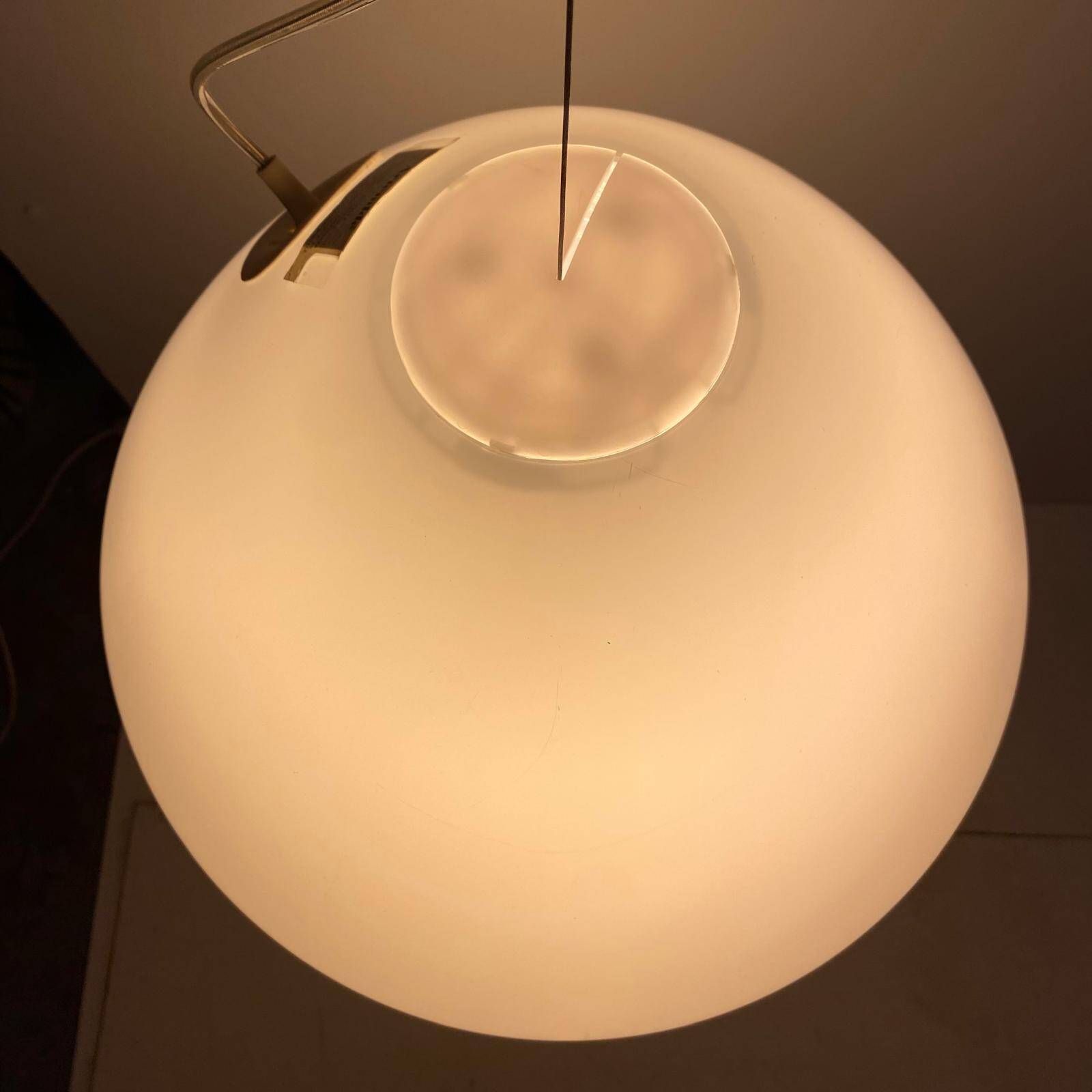 Artemide Capsule Pendant Light by Ross Lovegrove, White Glass, 2010