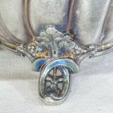 Silver flat silver metal teapot