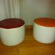 2 vintage skai beanbags, 70's