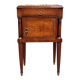 Empire/Restoration style bedside table, mahogany and burl