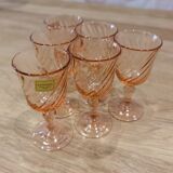 Set of 6 Luminarc Rosaline liqueur/port glasses