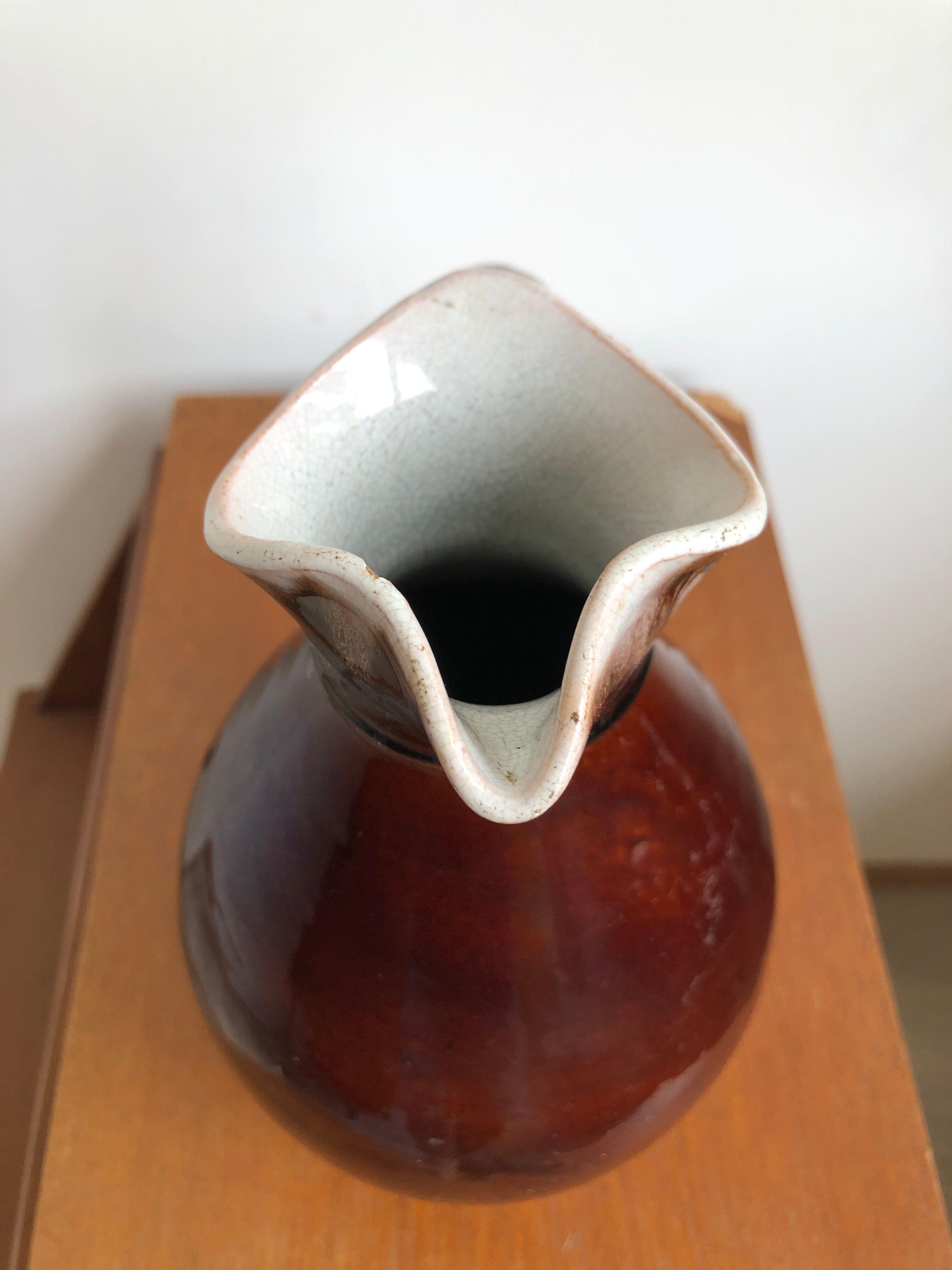 Enamelled terracotta pitcher 1960s