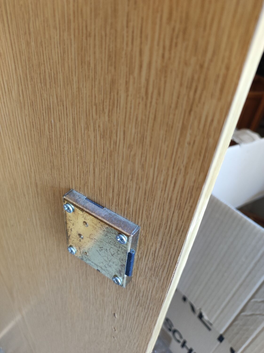 Two-door wicker and bamboo wardrobe