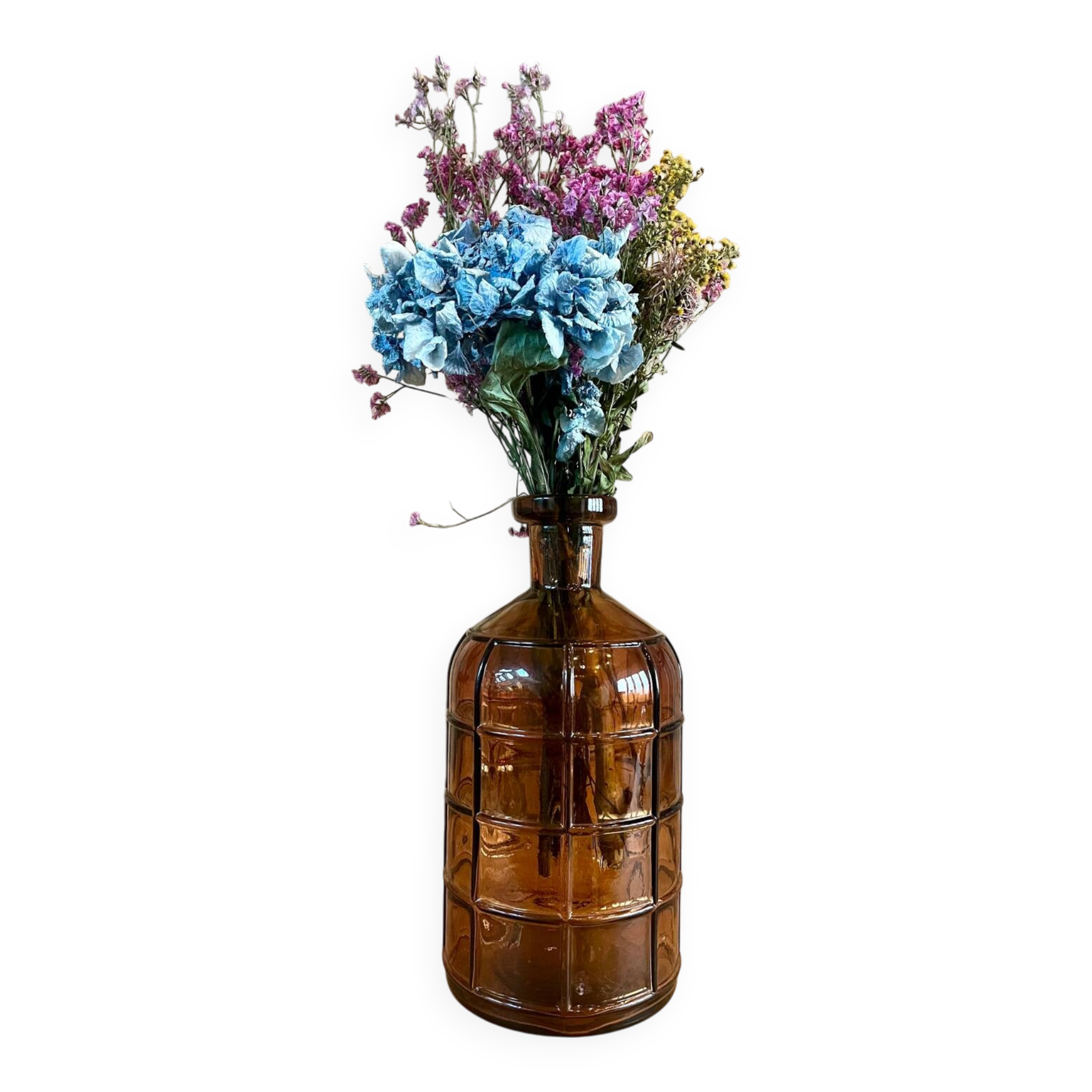 Yellow glass vase 70s