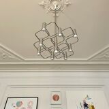 Chrome metal chandelier from Sciolari