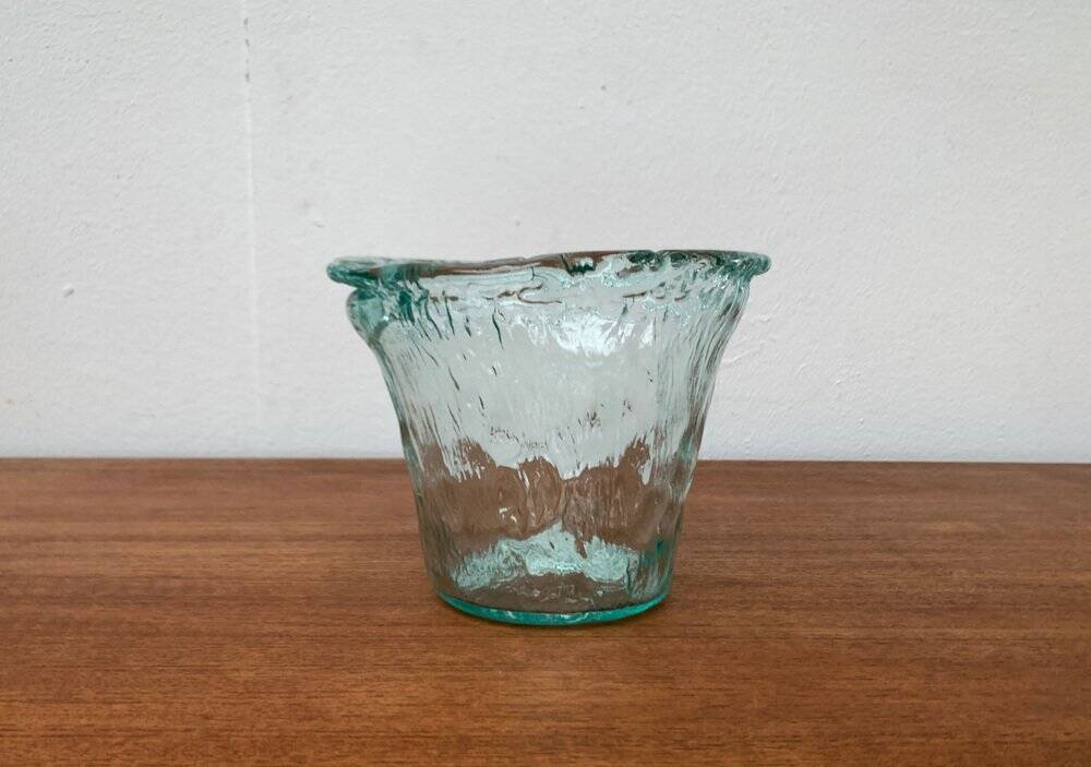 Vintage Scandinavian frosted glass bowl, 1970s