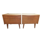 Pair of vintage Scandinavian bedside tables