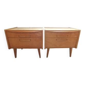 Pair of vintage Scandinavian bedside tables