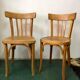 Suite de 2 chaises bistrot vintage Baumann et Cartier