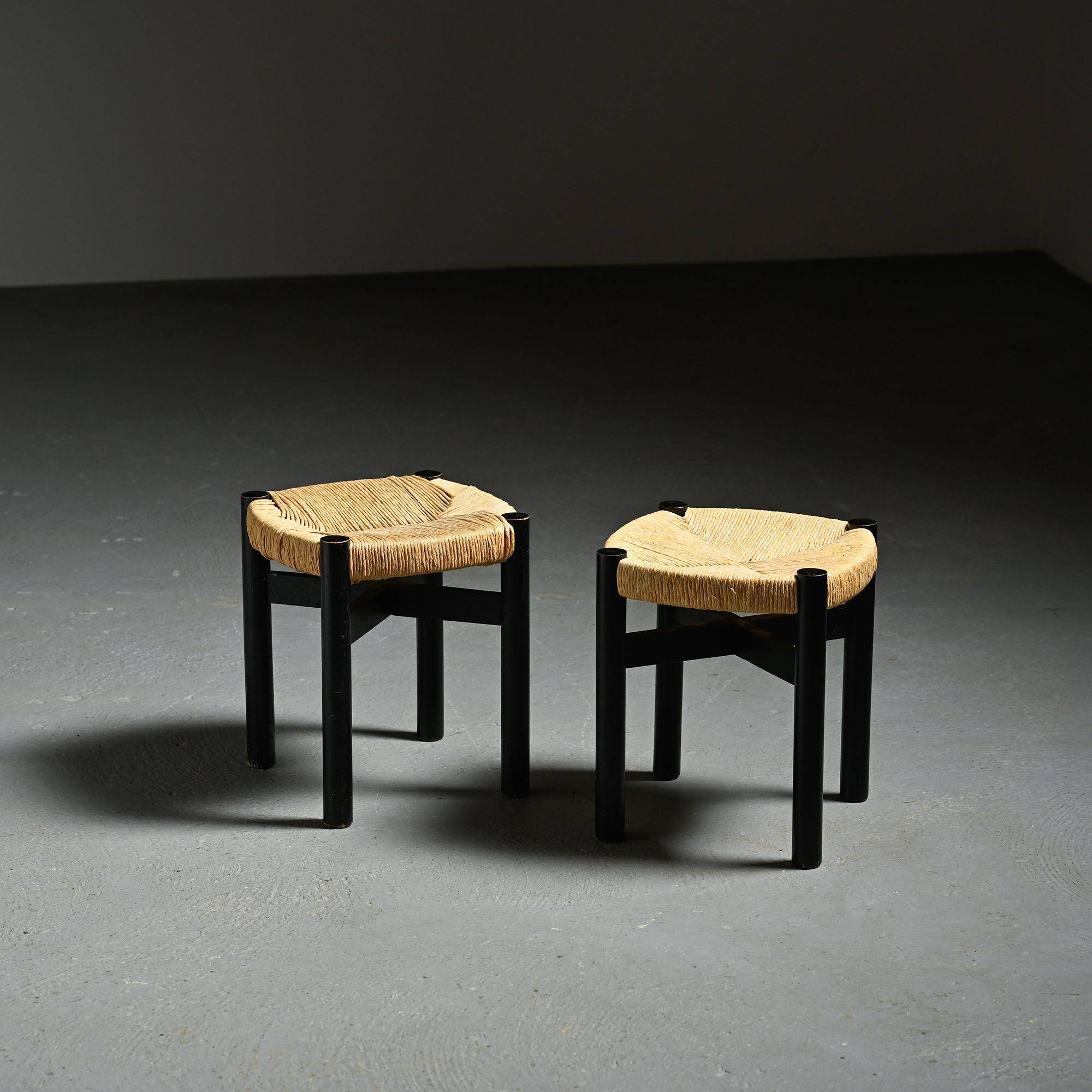 Tabouret Méribel par Charlotte Perriand, circa 1950