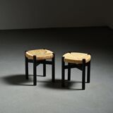 Tabouret Méribel par Charlotte Perriand, circa 1950