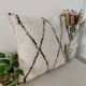 Moroccan cushion in black and white wool 55x55cm