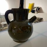 Pitcher in Provence khaki varnished clay signature Camares