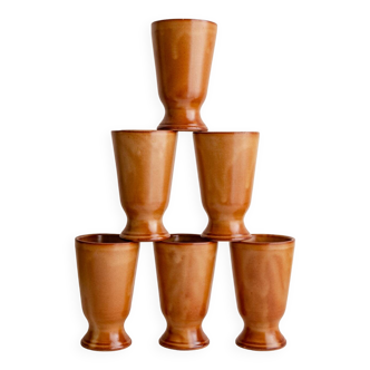 Set of 6 terracotta Mazagrans