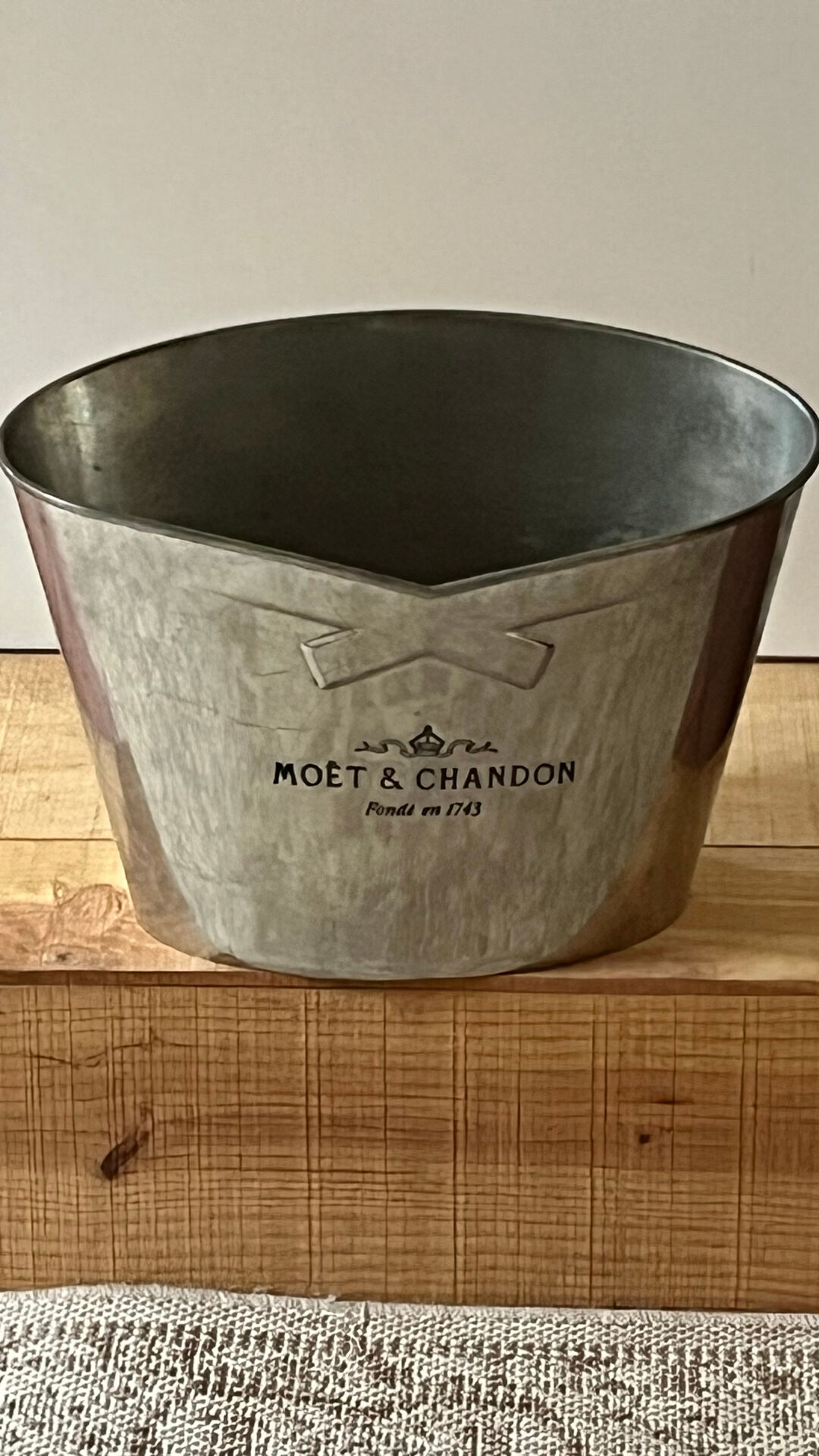 Moet Chandon Pewter Champagne Bucket. Vintage French Magnum Cooler