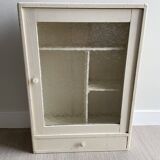 Bathroom cabinet pharmacy patinated wood