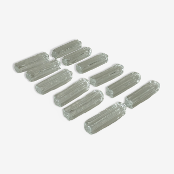 Set of 12 crystal knife holders