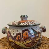 Vallauris ceramic fish-decorated tureen