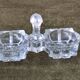 Antique Vintage Glass Salt and Pepper Shakers